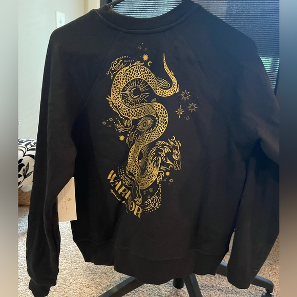 Spiritual Gangster Black and Gold Warrior Top - Picture 1 of 5